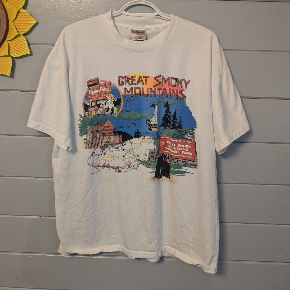Vtg Great Smoky Mountains National Park 1984 T-Shirt Golden Anniversary TEE Rare